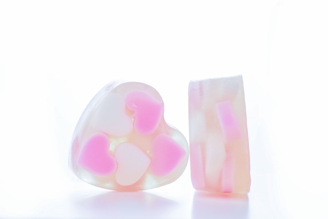 Pink love soap